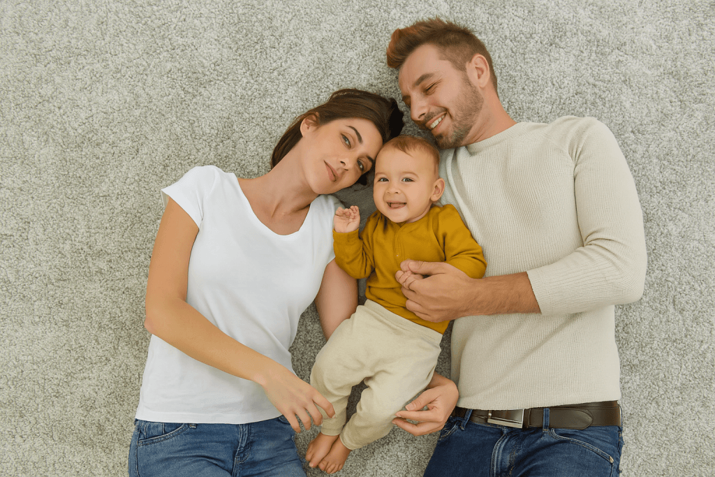 Corby Family Enjoying Clean Carpets in Their Corby home